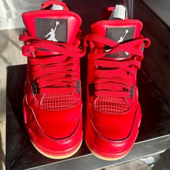 All red Retro Jordan 4s NRG🔥 - Picture 4 of 9